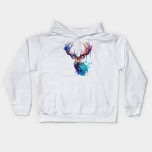 Deer Splash Art: Enchanted Fantasy Depiction #2 Kids Hoodie